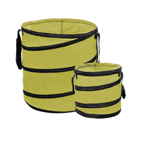 Pop-Up Gartenabfallsäcke aus Polyester-Gewebe, 15L / 85L, 2er-Set - Olive