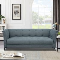 3-Sitzer Sofa aus Stoff, ca. 213 x 88 x 80 cm - Anthrazit