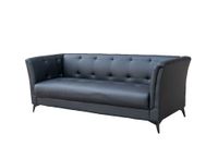 3-Sitzer Sofa in Lederoptik, ca. 213 x 88 x 80 cm - Schwarz