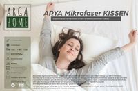 Aryasoft Kopfkissen mit Microfaserfüllung 2 stück 80x40 | waschbar 30 Grad