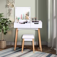 2 in 1 Schminktisch und Schreibtisch mit Hocker