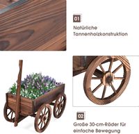 Blumenwagen Holz