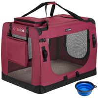 Cadoca Tiertransportbox XL 82x58x58cm dunkelrot