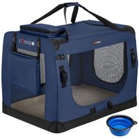 Cadoca Tiertransportbox XL 82x58x58cm navyblau