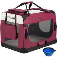 Cadoca Tiertransportbox L 70x52x50cm dunkelrot