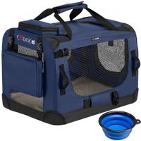 Cadoca Tiertransportbox S 50x34x36cm navyblau