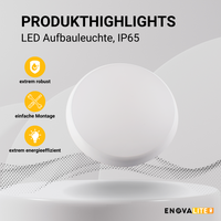 LED Aufbauleuchte, 18W, 4000K, ø250mm