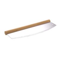 Paella World Pizzaschneider-Wiegemesser Edelstahl 35x2,5x12 cm