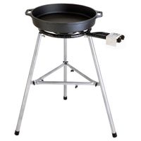 Paella Set 40 cm Pfanne, 2-Ring-Brenner, 9,0 kW, 150 kg Tragkraft, Dreibein