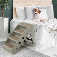 4-stufige Haustiertreppe mit Teppichboden