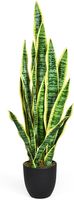 COSTWAY Kunstpflanze Sansevieria, Künstliche Schlangenpflanze 90 cm