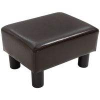 Fußhocker Sitzhocker, Rechteckiger Ottoman, Fußstütze aus Kunstleder