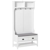 Garderobenständer, Garderobe, Kleiderständer mit Haken, Schuhregal Stahl