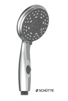 Handbrause AQUA2SAVE, Duschkopf mit 4 Strahlarten, Duschbrause Chrom/Weiß