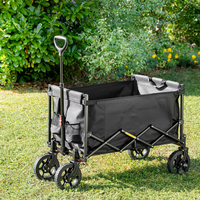 Bollerwagen, ca. 90 x 50 x 61/96 cm - Schwarz