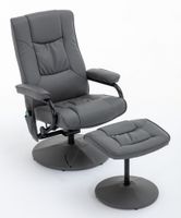 Massagesessel Relaxsessel mit Heizfunktion & Fußhocker - Grau