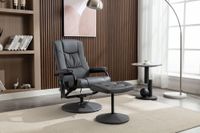 Massagesessel Relaxsessel mit Heizfunktion & Fußhocker - Grau