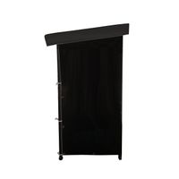 Brennholzregal mit Abdeckung S aus Metall, ca. 110 x 70 x 145 cm - Schwarz