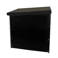 Brennholzregal mit Abdeckung S aus Metall, ca. 110 x 70 x 145 cm - Schwarz