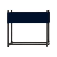 Brennholzregal mit Abdeckung aus Metall, ca. 113 x 25 x 115 cm - Schwarz