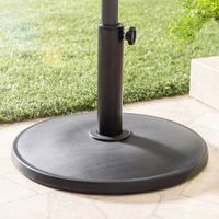 Schirmständer aus PE & Zement, Ø 45 cm - schwarz