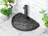 Schirmständer halbrund aus Polyethylen, ca. Ø 48 mm -  Schwarz