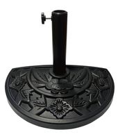 Schirmständer halbrund aus Polyethylen, ca. Ø 48 mm -  Schwarz