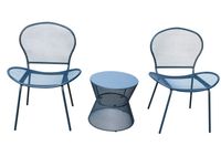 3tlg. modernes Bistro Set HGS58-DBL dunkelblau