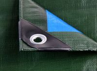 Ultrastarke Abdeckplane mit Randverstärkung, ca. 2 x 3 m - Blau / Grün