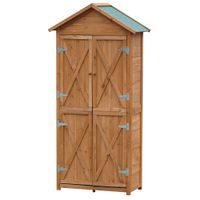 Werkzeugschrank aus Holz, 5 Fächer ca. 88 x 45,5 x 168 cm - Braun