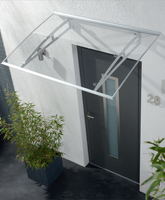 Vordach ca. 140 x 100 cm - Transparent (2,2mm PC)