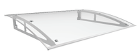 Vordach ca. 140 x 100 cm - Transparent (2,2mm PC)