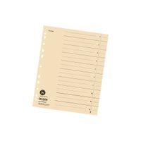 100 Trennblätter 80001845 DIN-A4, 24x30cm, lochverstärkt, 180g/m² Karton, chamois