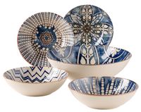 Serie Iberico Blue, Salatset 5 teilig für 4 Personen
