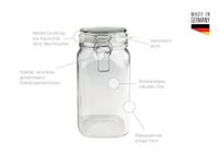 Serie Gothika, Einmachglas 2500 ml, 6er Set