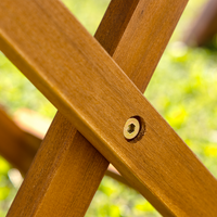 2er Set Holzliegestuhl mit Tisch aus Akazie klappbar 
