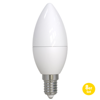 LED- Leuchtmittel 8er Set Kerze