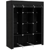 Stoffschrank, Faltschrank, Kleiderschrank mit Kleiderstange, 8 Ebenen
