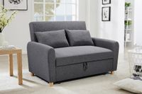 2-Sitzer Sofabett inkl. Kissen, ca. 139 x 96 x 88 cm – Dunkelgrau