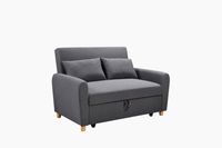 2-Sitzer Sofabett inkl. Kissen, ca. 139 x 96 x 88 cm – Dunkelgrau