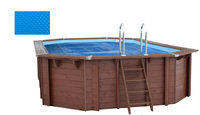 Interline Holzpool Sommer Abdeckpläne 6,40 x 4,00m Oval (8-Eckig) 400 µm