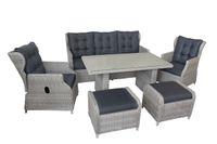 18tlg. Dining-Lounge "Canelli" - Grau-Mix