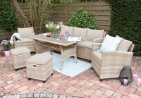 15tlg. Ecklounge Dining-Lounge "Prato II" beige