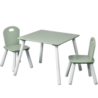 Kindertisch mit 2 Stühlen, mint - 3er Set