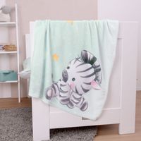 Zebra Microfaserflausch-Decke Größe 75x100 cm