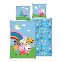 Peppa Pig Bettwäsche Größe 80x80 + 135x200 cm