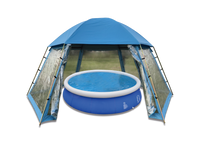 Universal-/ Poolpavillon für Aufstellpools XXL aus PVC, ca. 600 x 520 x 280 cm - Blau