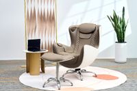 Elektrischer Massagesessel mit Hocker, Heizfunktion und 2D Modus, ca. 110 x 68 x 110 cm - Braun
