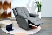 Elektrischer Massagesessel mit autom. Rücken- und Beinanhebung & 3D-Mechanismus grau