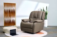 Elektrischer Massagesessel mit autom. Rücken- und Beinanhebung & 3D-Mechanismus braun